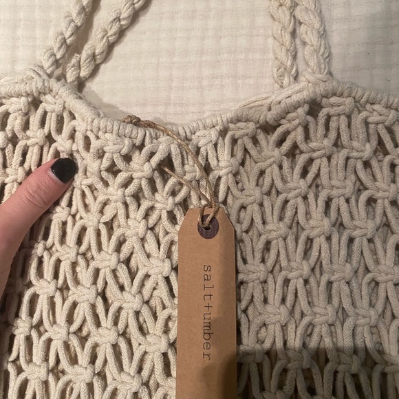 Beige mesh shoulder bag - Picture 2 of 4